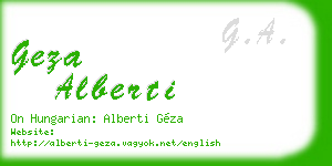 geza alberti business card